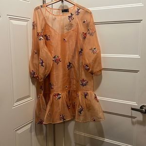 Organza Floral Patch Dress